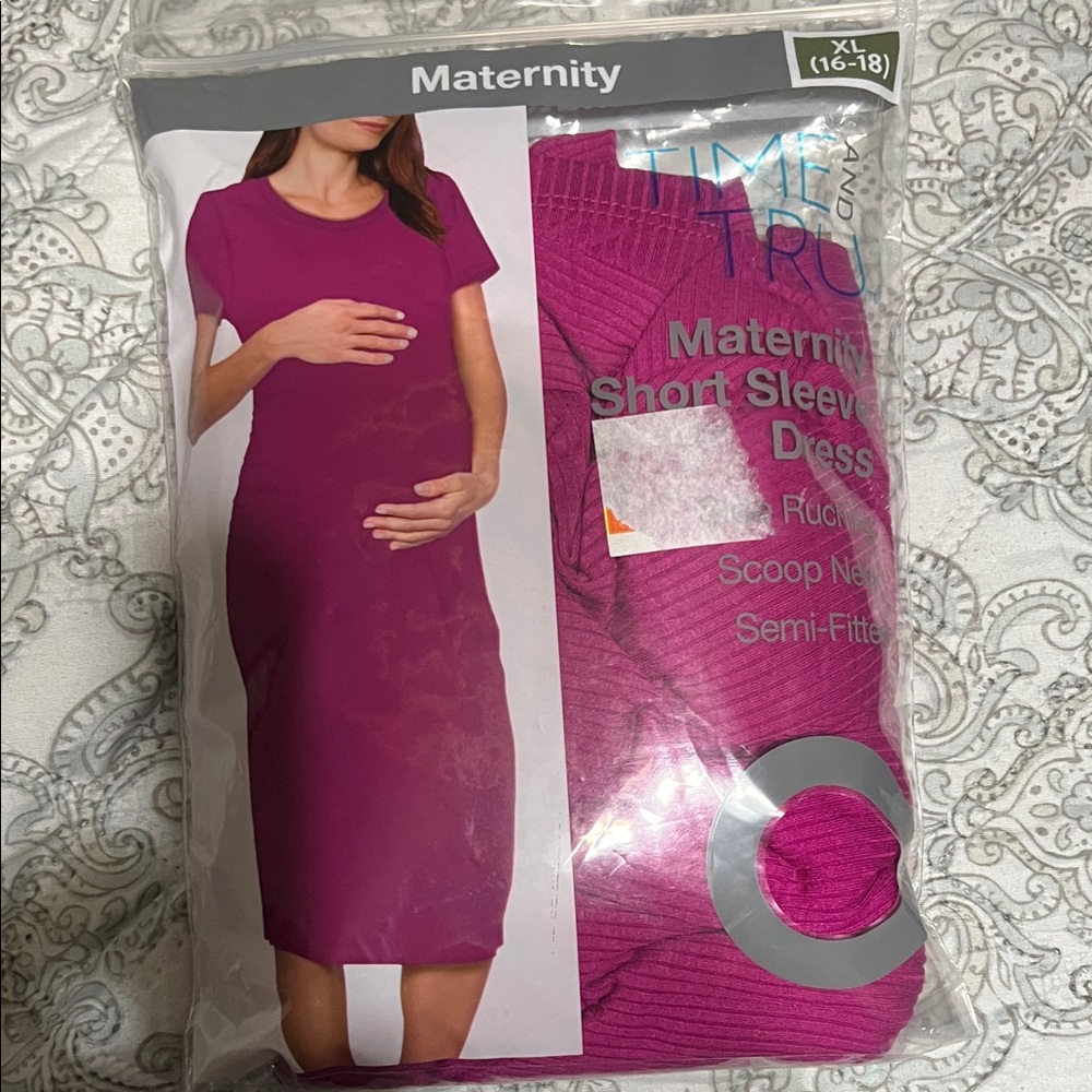 Time and Tru Maternity Dress - Fuchsia